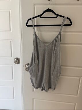 Legoe Heritage Maternity Gray Sleeveless V-Neck Women's Romper